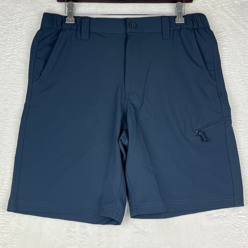 Weatherproof Vintage Shorts Mens 30 Blue Stretch Zipper Pocket Casual 1870439